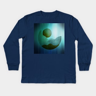 The Earth and Its Moon Kids Long Sleeve T-Shirt